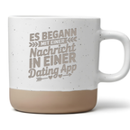 Dating App Tasse, Es begann mit einer Nachricht Geschenk für Partner, Valentinstag Kaffeetasse, Jahrestag Becher Online Dating Story