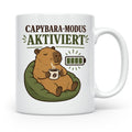 Capybara Tasse Capybara Modus aktiviert - Lustiges Geschenk  – Weiß [farbe:weiß]