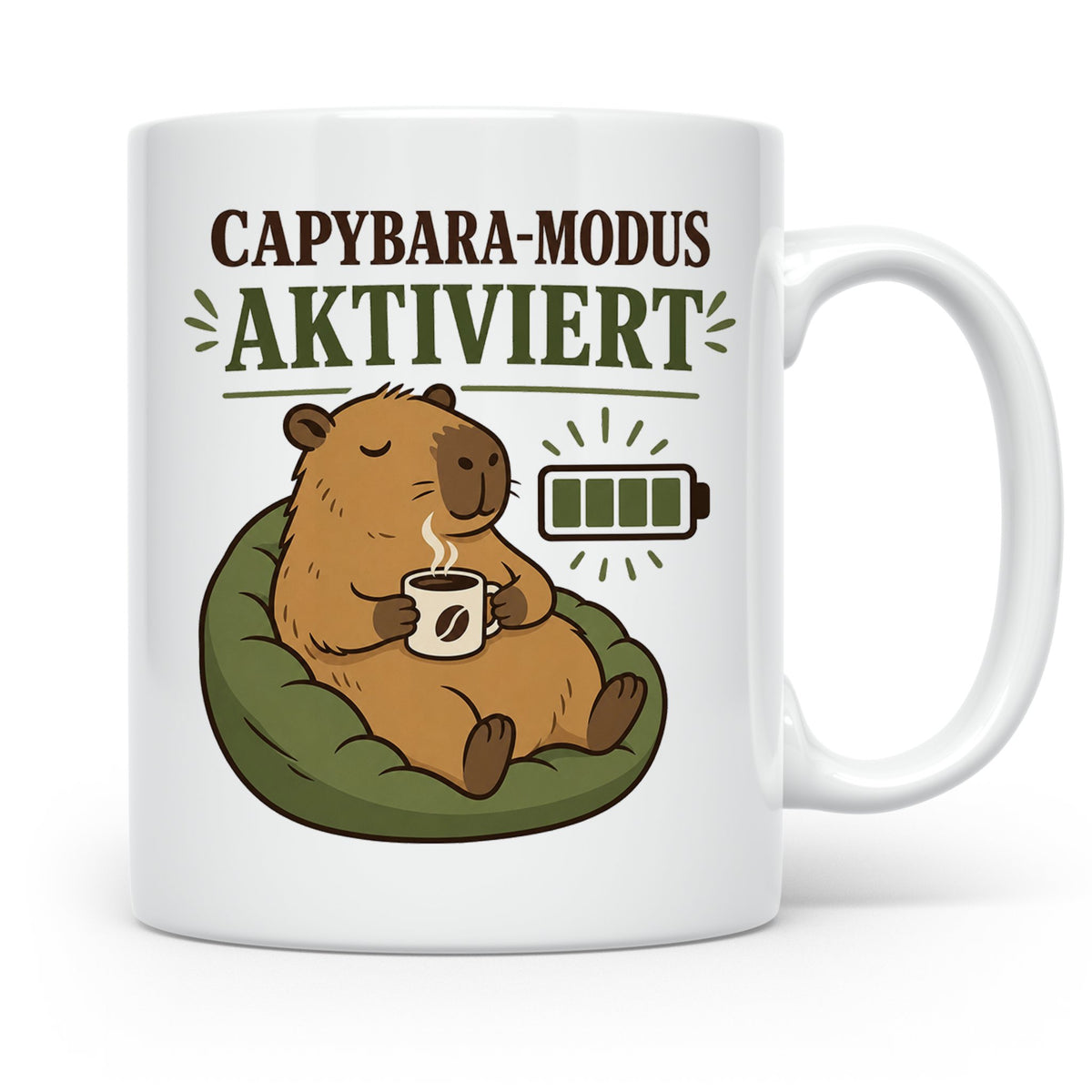 Capybara Tasse Capybara Modus aktiviert - Lustiges Geschenk  – Weiß [farbe:weiß]