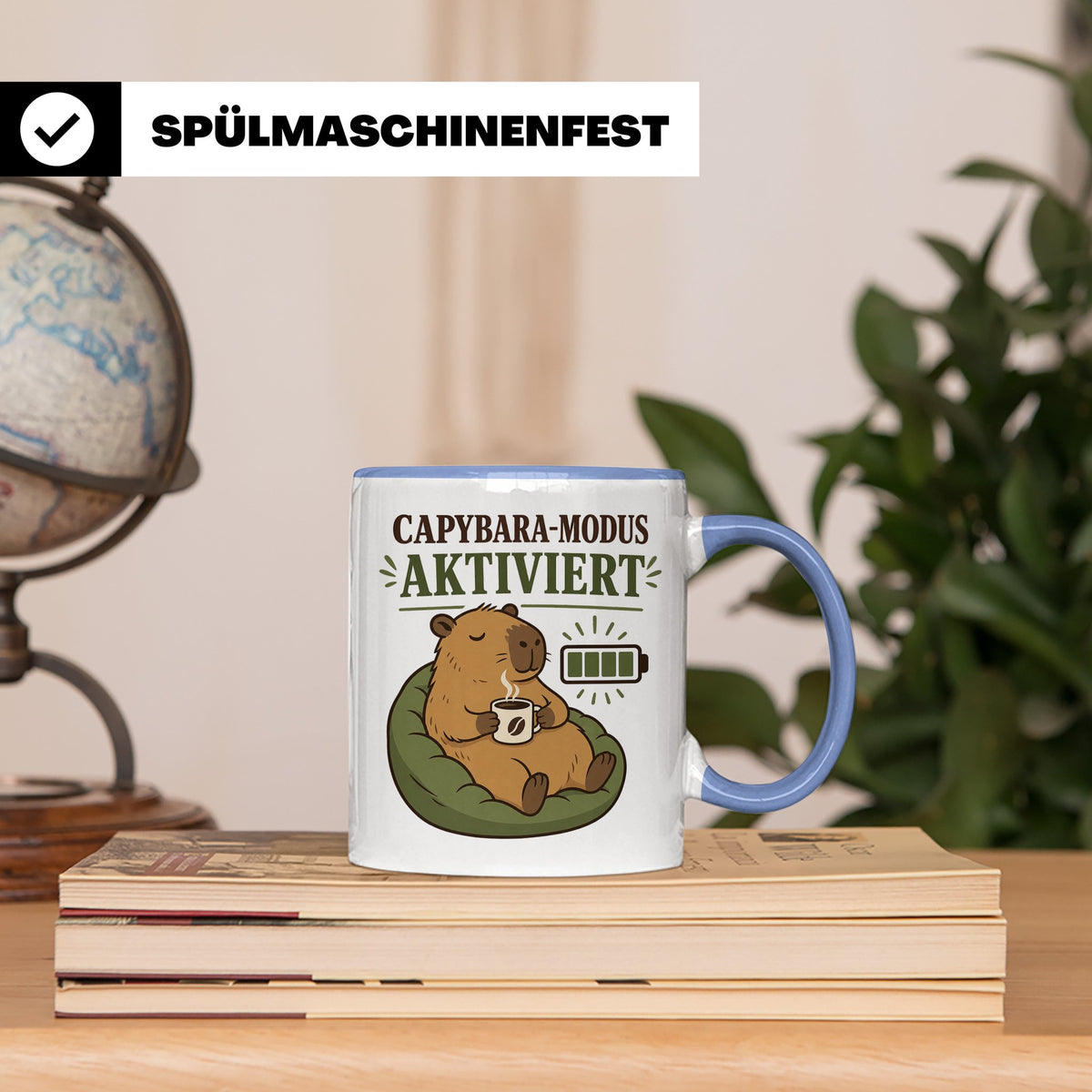 Capybara Tasse Capybara Modus aktiviert - Lustiges Geschenk  – Blau [farbe:blau]