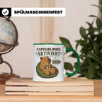 Capybara Tasse Capybara Modus aktiviert - Lustiges Geschenk  – Grün [farbe:grün]