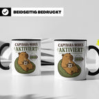 Capybara Tasse Capybara Modus aktiviert - Lustiges Geschenk  – Schwarz [farbe:schwarz]
