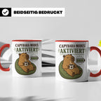 Capybara Tasse Capybara Modus aktiviert - Lustiges Geschenk  – Rot [farbe:rot]