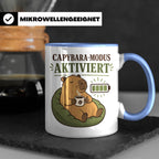 Capybara Tasse Capybara Modus aktiviert - Lustiges Geschenk  – Blau [farbe:blau]