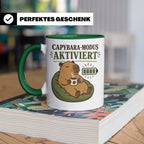 Capybara Tasse Capybara Modus aktiviert - Lustiges Geschenk  – Grün [farbe:grün]