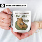 Capybara Tasse Capybara Modus aktiviert - Lustiges Geschenk  – Weiß [farbe:weiß]