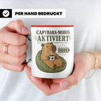 Capybara Tasse Capybara Modus aktiviert - Lustiges Geschenk  – Rot [farbe:rot]