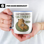 Capybara Tasse Capybara Modus aktiviert - Lustiges Geschenk  – Blau [farbe:blau]