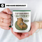 Capybara Tasse Capybara Modus aktiviert - Lustiges Geschenk  – Grün [farbe:grün]