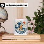 Capybara Tasse Surfer Japanische Welle - Geschenk für Capyba – Rosa [farbe:rosa]