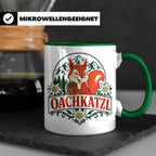 Oachkatzl Tasse - Bayrisches Eichhörnchen Geschenk für Bayer – Grün [farbe:grün]