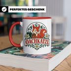 Oachkatzl Tasse - Bayrisches Eichhörnchen Geschenk für Bayer – Rot [farbe:rot]