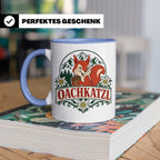 Oachkatzl Tasse - Bayrisches Eichhörnchen Geschenk für Bayer – Blau [farbe:blau]