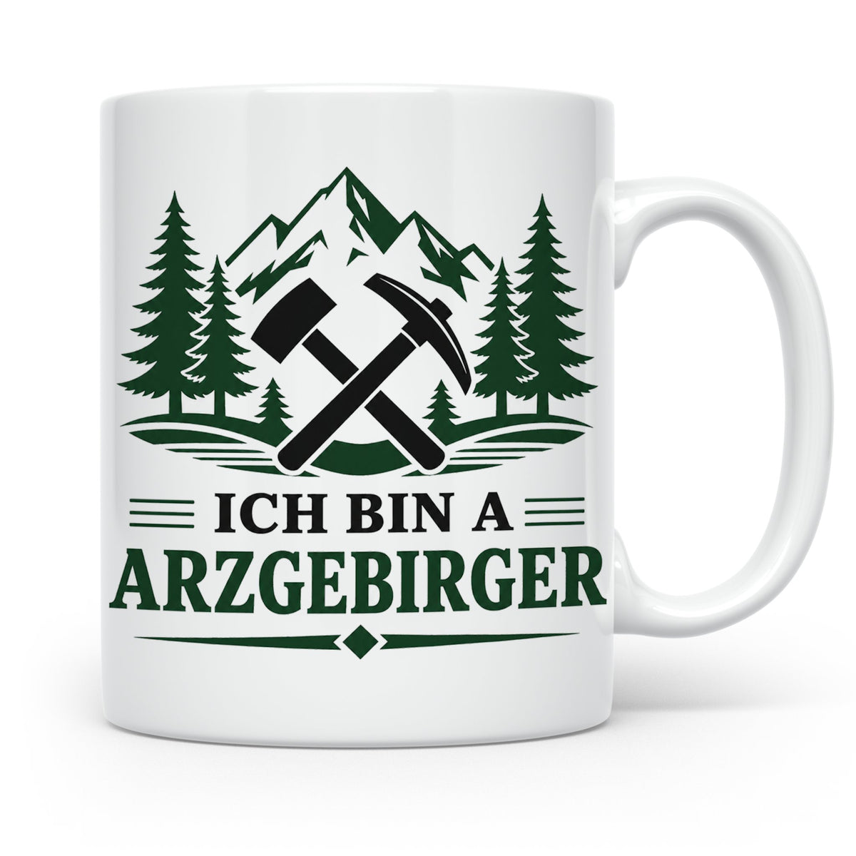Erzgebirge Tasse Ich bin a Arzgebirger - Geschenk für Erzgeb – Weiß [farbe:weiß]