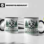 Erzgebirge Tasse Ich bin a Arzgebirger - Geschenk für Erzgeb – Schwarz [farbe:schwarz]