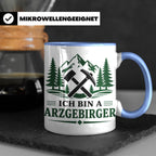 Erzgebirge Tasse Ich bin a Arzgebirger - Geschenk für Erzgeb – Blau [farbe:blau]
