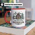 Erzgebirge Tasse Do bin ich derham - Geschenk für Erzgebirge – Rot [farbe:rot]