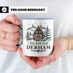 Erzgebirge Tasse Do bin ich derham - Geschenk für Erzgebirge – Blau [farbe:blau]