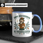 Erzgebirge Tasse Ohne Räuchermann ka Weihnachten - Geschenk  – Blau [farbe:blau]
