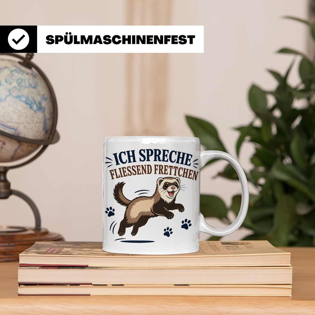 Frettchen Tasse Ich spreche fließend Frettchen - Lustiges Ge – Weiß [farbe:weiß]