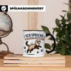 Frettchen Tasse Ich spreche fließend Frettchen - Lustiges Ge – Schwarz [farbe:schwarz]