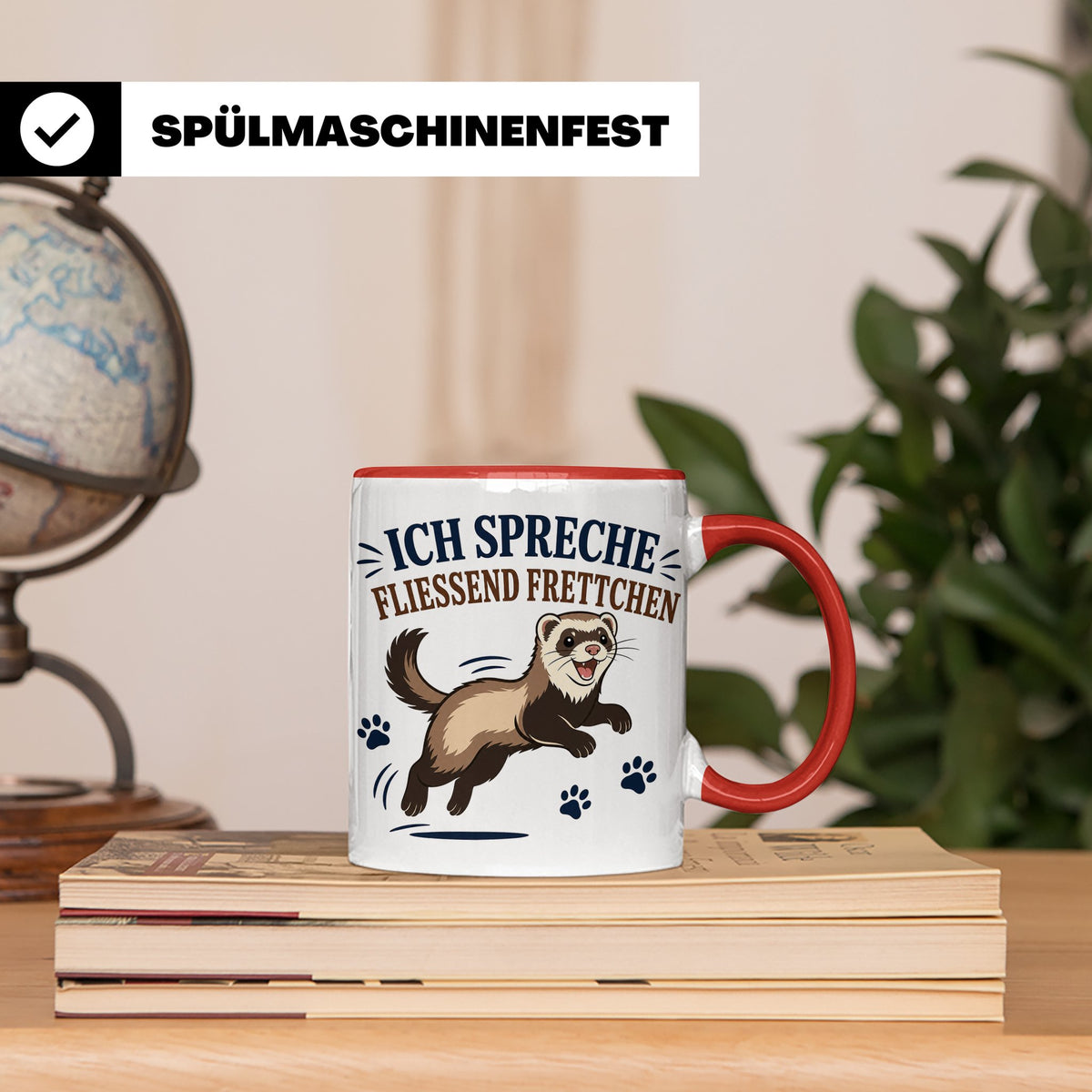 Frettchen Tasse Ich spreche fließend Frettchen - Lustiges Ge – Rot [farbe:rot]