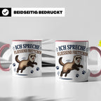 Frettchen Tasse Ich spreche fließend Frettchen - Lustiges Ge – Rosa [farbe:rosa]