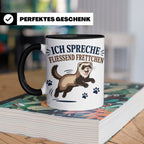 Frettchen Tasse Ich spreche fließend Frettchen - Lustiges Ge – Schwarz [farbe:schwarz]