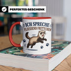 Frettchen Tasse Ich spreche fließend Frettchen - Lustiges Ge – Rot [farbe:rot]