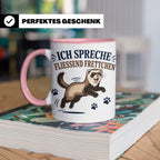 Frettchen Tasse Ich spreche fließend Frettchen - Lustiges Ge – Rosa [farbe:rosa]