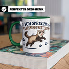 Frettchen Tasse Ich spreche fließend Frettchen - Lustiges Ge – Grün [farbe:grün]