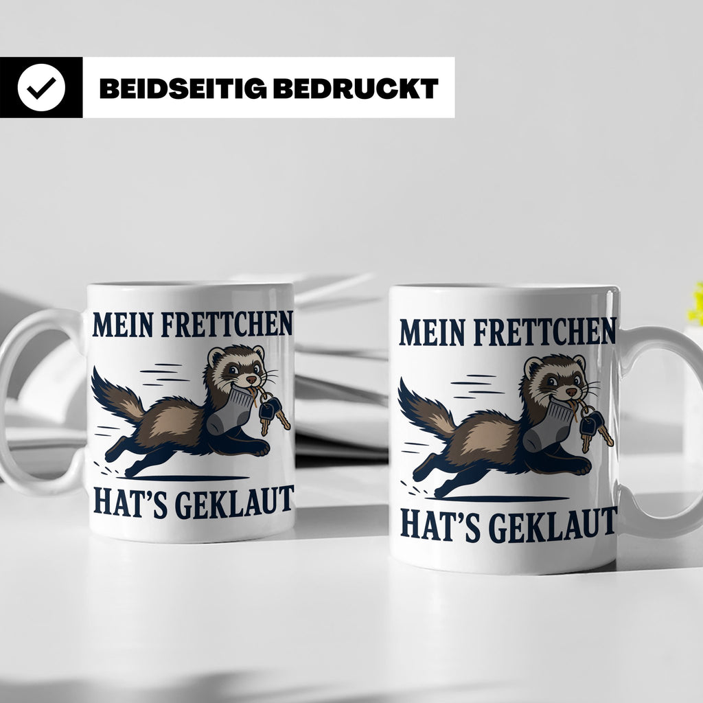 Frettchen Tasse Mein Frettchen hat's geklaut - Lustiges Gesc – Weiß [farbe:weiß]