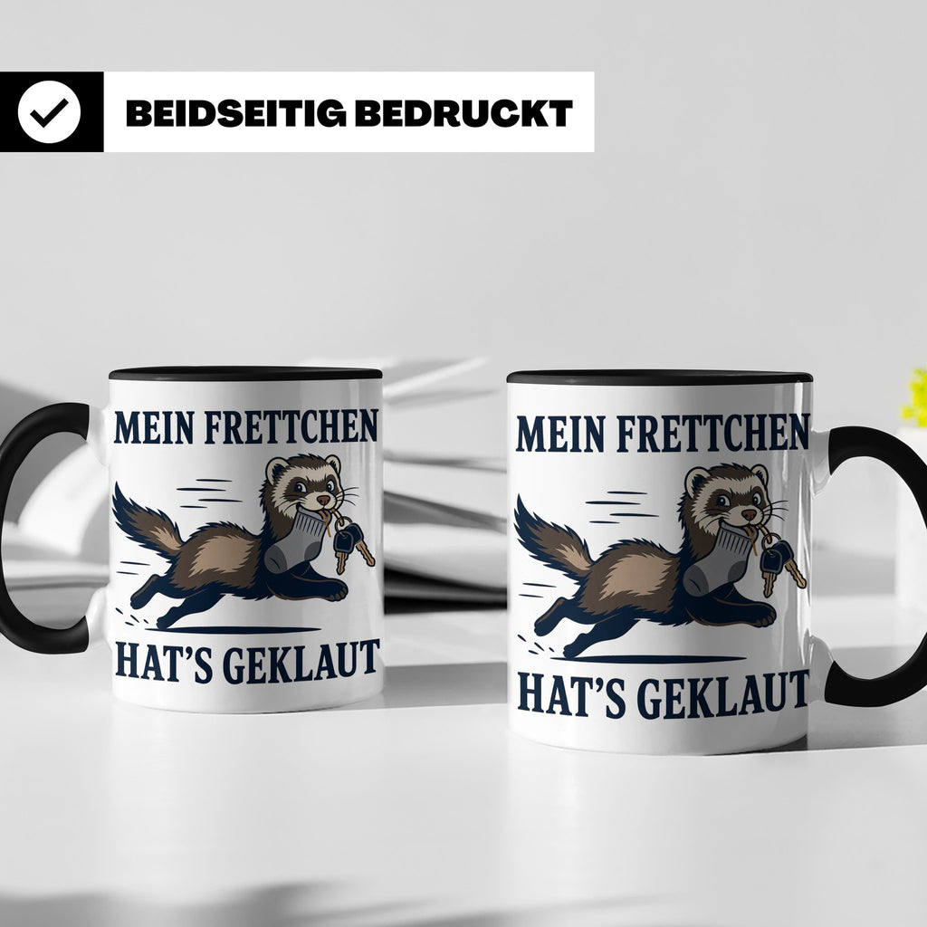 Frettchen Tasse Mein Frettchen hat's geklaut - Lustiges Gesc – Schwarz [farbe:schwarz]