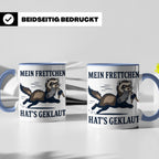 Frettchen Tasse Mein Frettchen hat's geklaut - Lustiges Gesc – Blau [farbe:blau]