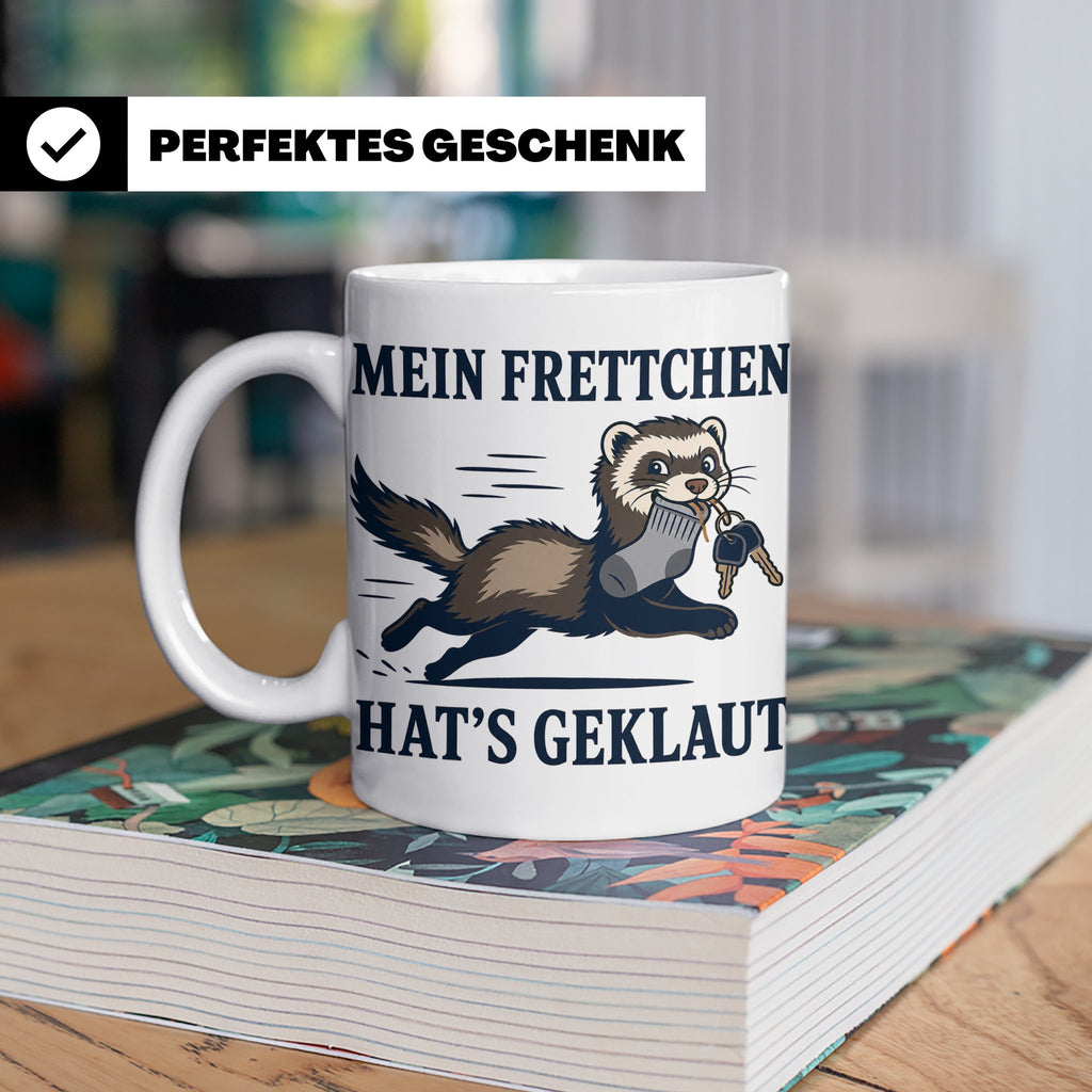 Frettchen Tasse Mein Frettchen hat's geklaut - Lustiges Gesc – Weiß [farbe:weiß]