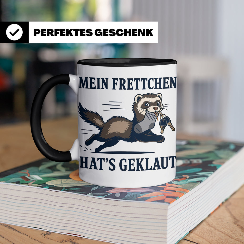 Frettchen Tasse Mein Frettchen hat's geklaut - Lustiges Gesc – Schwarz [farbe:schwarz]
