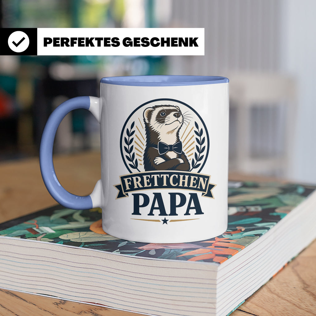 Frettchen Papa Tasse - Geschenk für Frettchen Liebhaber Fret – Blau [farbe:blau]