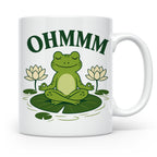 Frosch Tasse Ohmmm - Yoga Frosch Geschenk für Yoga Fans Medi – Weiß [farbe:weiß]