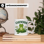 Frosch Tasse Ohmmm - Yoga Frosch Geschenk für Yoga Fans Medi – Weiß [farbe:weiß]