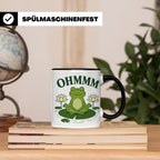 Frosch Tasse Ohmmm - Yoga Frosch Geschenk für Yoga Fans Medi – Schwarz [farbe:schwarz]