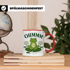 Frosch Tasse Ohmmm - Yoga Frosch Geschenk für Yoga Fans Medi – Rot [farbe:rot]
