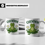 Frosch Tasse Ohmmm - Yoga Frosch Geschenk für Yoga Fans Medi – Weiß [farbe:weiß]