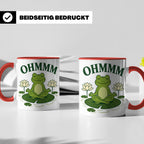 Frosch Tasse Ohmmm - Yoga Frosch Geschenk für Yoga Fans Medi – Rot [farbe:rot]