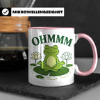 Frosch Tasse Ohmmm - Yoga Frosch Geschenk für Yoga Fans Medi – Rosa [farbe:rosa]