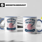 Häkeln Tasse Sprich mich nicht an ich zähle Maschen - Lustig – Blau [farbe:blau]