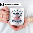 Häkeln Tasse Sprich mich nicht an ich zähle Maschen - Lustig – Weiß [farbe:weiß]