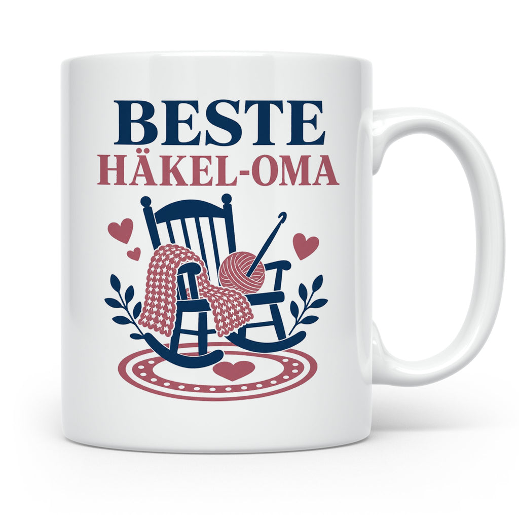 Beste Häkel Oma Tasse - Geschenk für Oma Häkeln Stricken Han – Weiß [farbe:weiß]