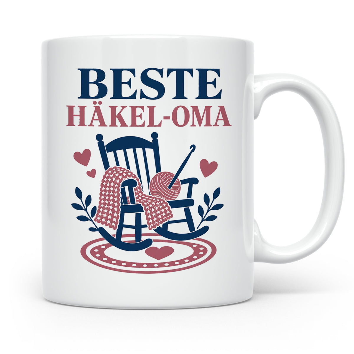 Beste Häkel Oma Tasse - Geschenk für Oma Häkeln Stricken Han – Weiß [farbe:weiß]
