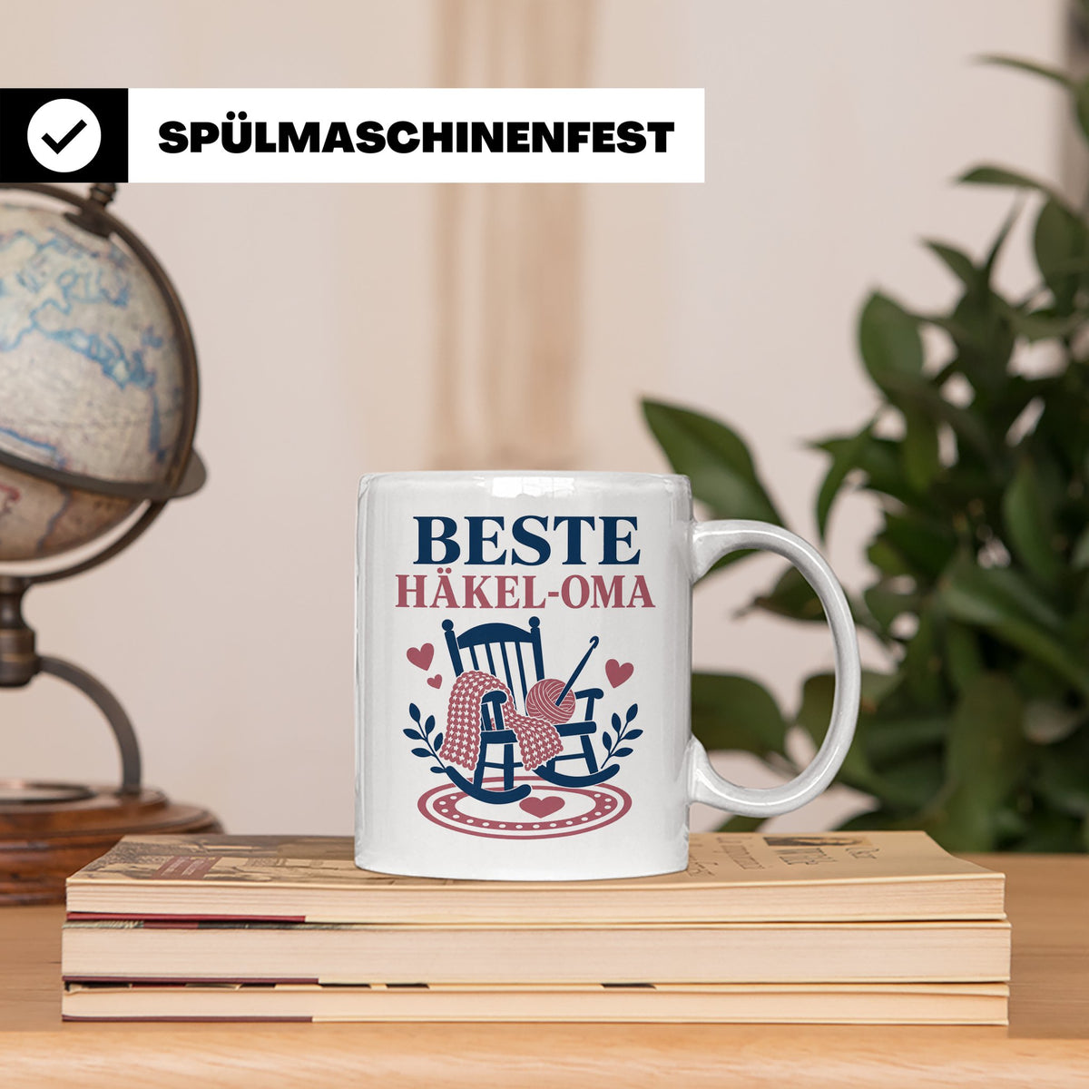 Beste Häkel Oma Tasse - Geschenk für Oma Häkeln Stricken Han – Weiß [farbe:weiß]