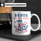 Beste Häkel Oma Tasse - Geschenk für Oma Häkeln Stricken Han – Weiß [farbe:weiß]